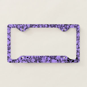 Gathering of Skulls Purple License Plate Frame