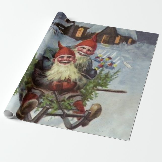“Gathering Pine Boughs” by Jenny Nystrom Wrapping Paper (Unrolled)