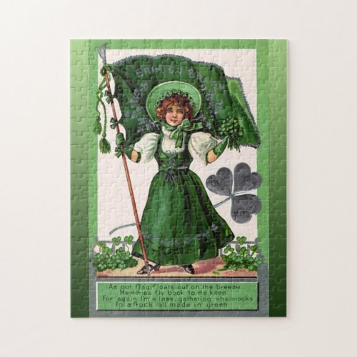 Gathering Shamrocks Jigsaw Puzzle