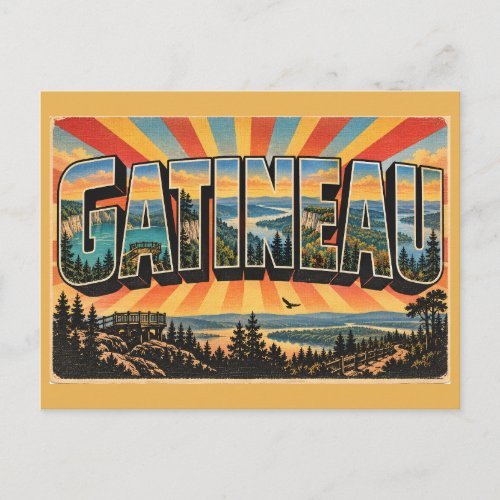 Gatineau QC Lakes Escarpment Forest Art Postcard