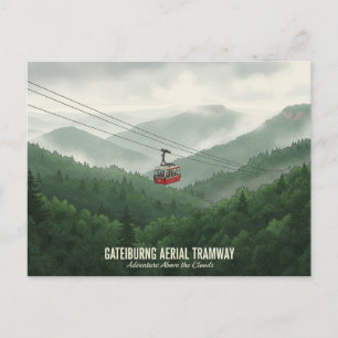 Gatlinburg Aerial Tramway Tennessee Postcard