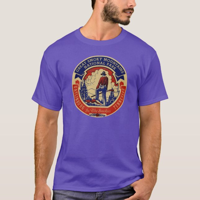 Gatlinburg Great Smoky Mountains National Park Vin T-Shirt (Front)
