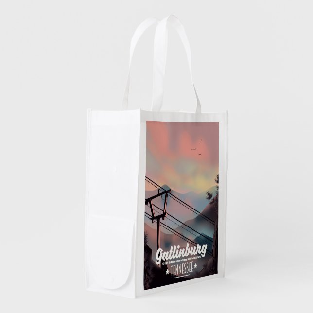Gatlinburg Great Smoky Mountains Tennessee Grocery Bag (Front Side)