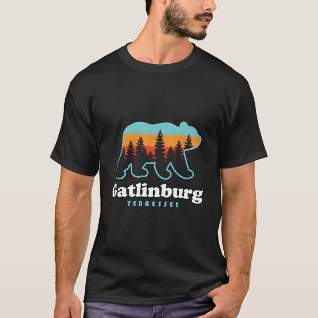 Gatlinburg Tennessee Bear Great Smoky Mountains T-Shirt (Front)