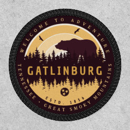 Gatlinburg Tennessee Bear Pine Tree Nature Vintage Patch