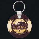 Gatlinburg Tennessee Bear Pine Trees Nature Keychain<br><div class="desc">Gatlinburg Tennessee design features bear mountains and tall trees. Design for anyone who loves to vacation in the Gatlinburg. Souvenir from Gatlinburg Vermont. Gatlinburg Tennessee Mountains. Great vintage design of your favorite peak or mountains in the united states .Ideal gift for your mom or dad who love nature, hiking camping...</div>