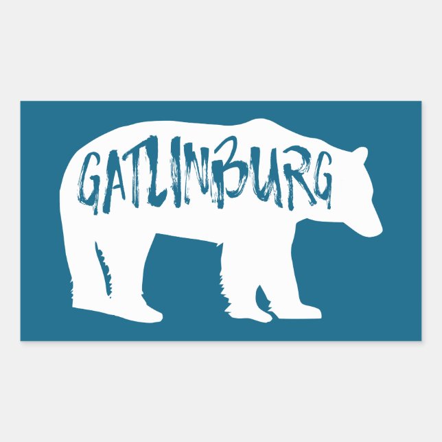 Gatlinburg Tennessee Bear Rectangular Sticker (Front)