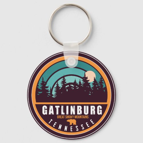 Gatlinburg Tennessee Bear Smoky Mountains Keychain