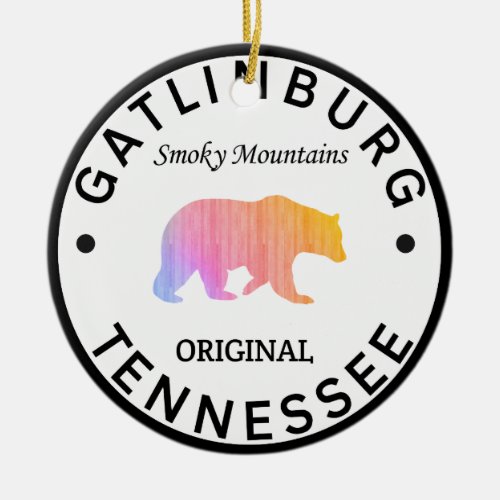 Gatlinburg Tennessee Great Smoky Mountains Ceramic Ornament