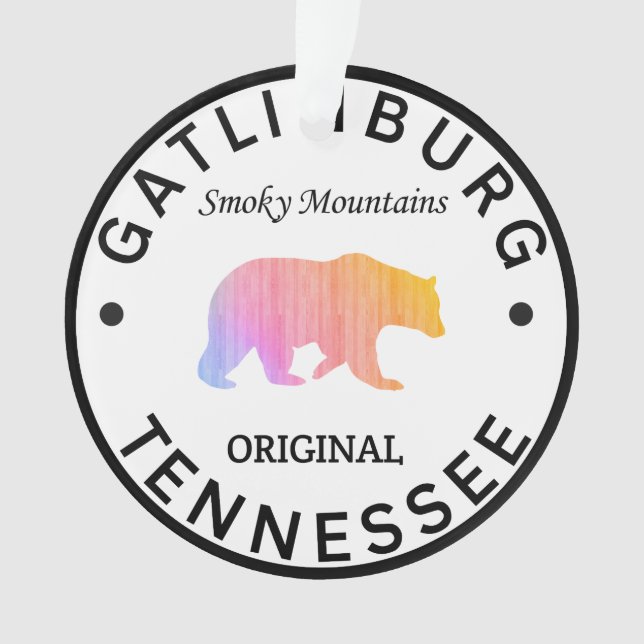 Gatlinburg Tennessee Great Smoky Mountains Ornament (Front)