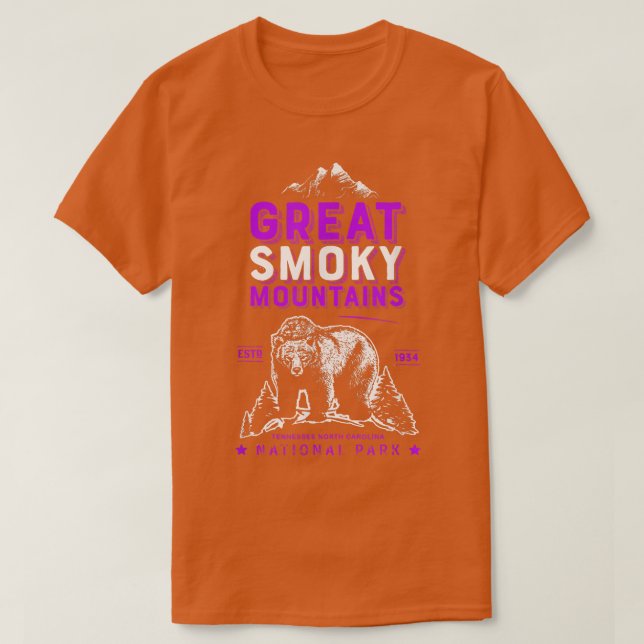 Gatlinburg Tennessee Great Smoky Mountains Souveni T-Shirt (Design Front)