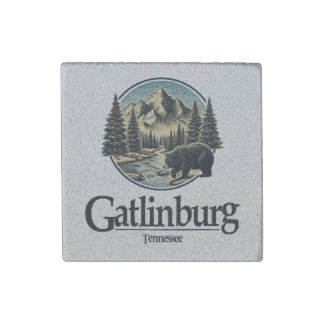 Gatlinburg Tennessee Great Smoky Mountains Stone Magnet
