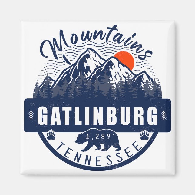 Gatlinburg Tennessee Mountains Souvenirs Magnet (Front)
