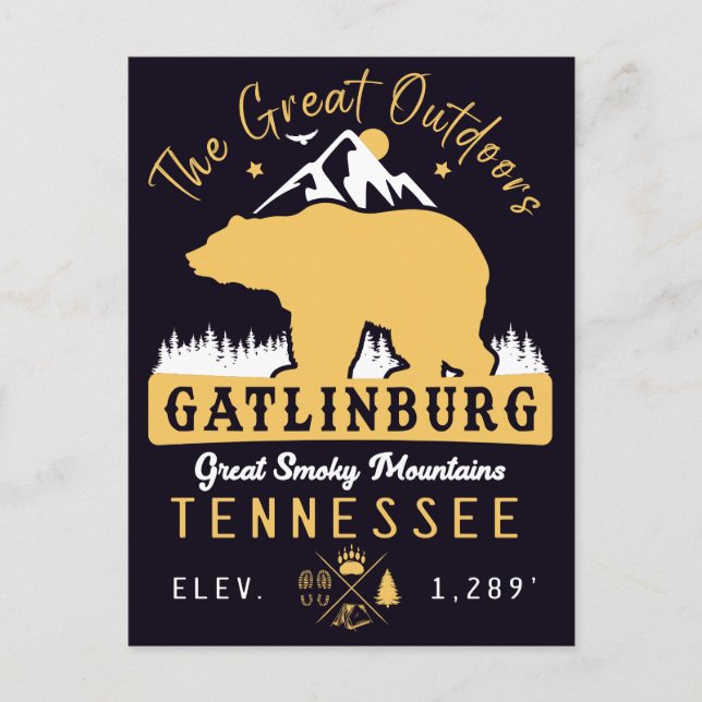 Gatlinburg Tennessee Mountains Souvenirs Postcard (Front)