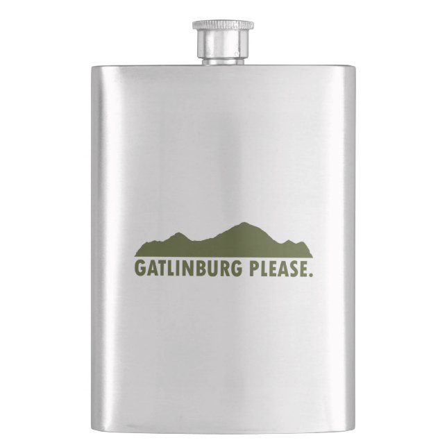 Gatlinburg Tennessee Please Flask (Front)