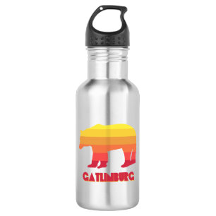 Gatlinburg Tennessee Rainbow Bear Stainless Steel Water Bottle