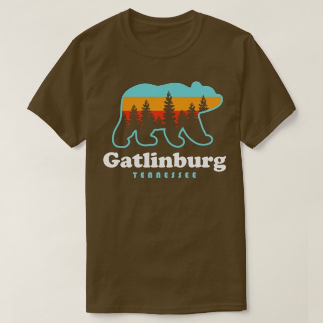 Gatlinburg Tennessee Smoky Mountains Bear T-Shirt (Design Front)