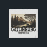 Gatlinburg Tennessee Vintage Smoky Mountains Stone Magnet<br><div class="desc">This is VINTAGE Great Smoky Mountains and Gatlinburg! Express your love of the mountains with this magnet featuring a black bear that is synonymous with the Great Smoky Mountains and Gatlinburg,  one of the greatest destinations in all of the Untied States.</div>