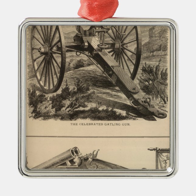 Gatling Gun Company Schuyler, Hartley and Graham Metal Ornament (Front)