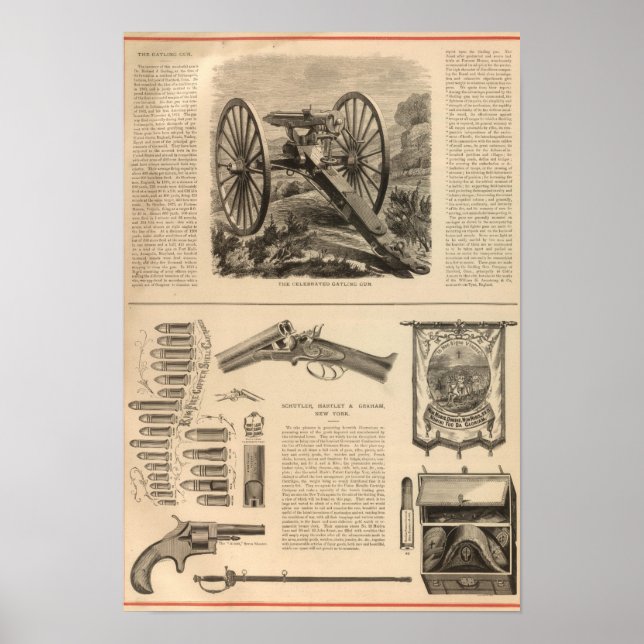 Gatling Gun Company Schuyler, Hartley and Graham Poster (Front)