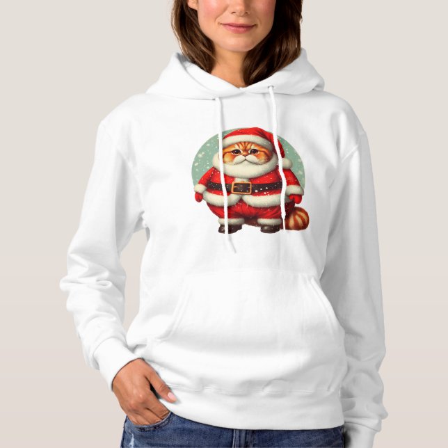 Gato Santa Claus Hoodie (Front)