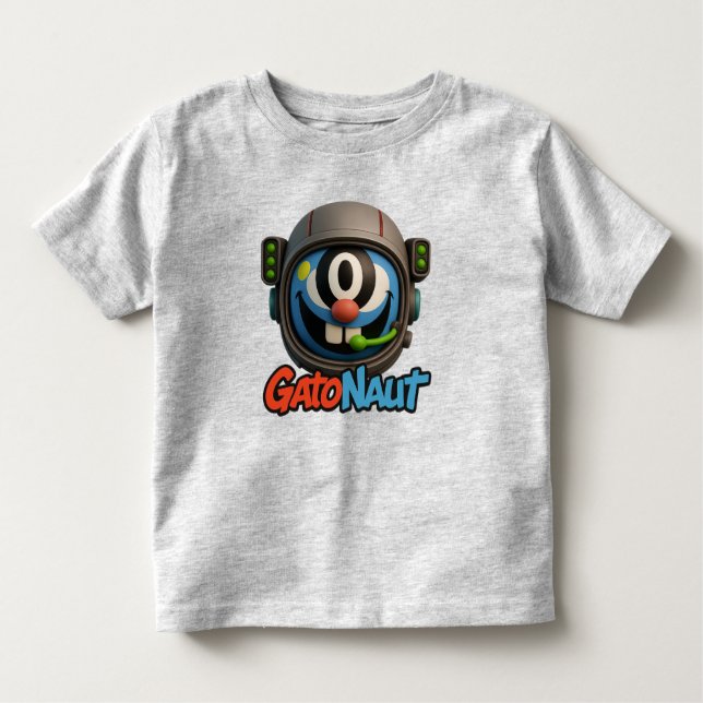 “GatoNaut: Space Vibes Only” Toddler T-shirt (Front)