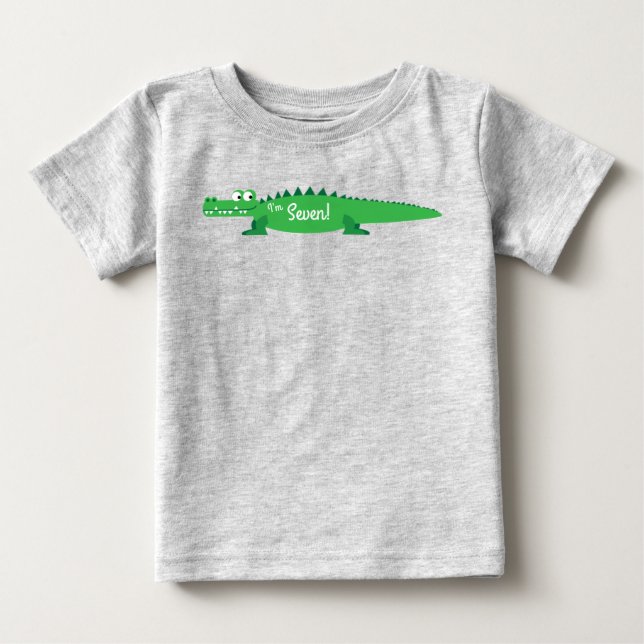 Gator Alligator Crocodile Kids 1st Birthday Party Baby T-Shirt (Front)