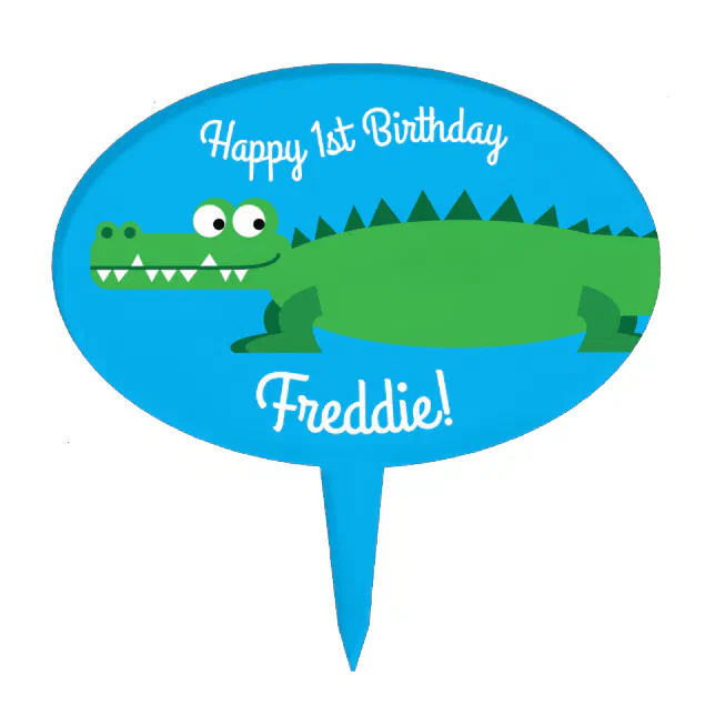 Crocodile Party Birthday Cupcake Toppers | Alligator Toppers – Sunshine  Parties