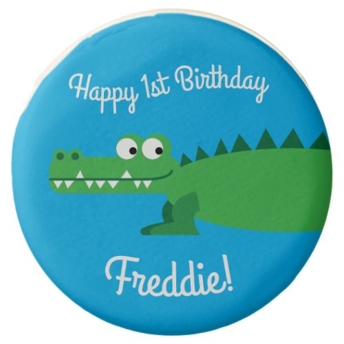 Gator Alligator Crocodile Kids 1st Birthday Party Chocolate Covered Oreo