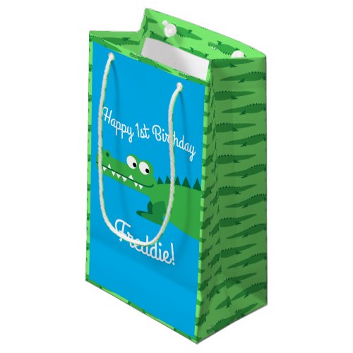 Gator Alligator Crocodile Kids 1st Birthday Party Small Gift Bag