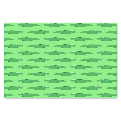 Gator Alligator Crocodile Kids 1st Birthday Party Tissue Paper