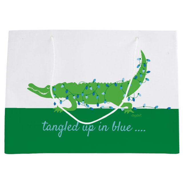 Gator Blues Large Glossy Gift Bag (Front)