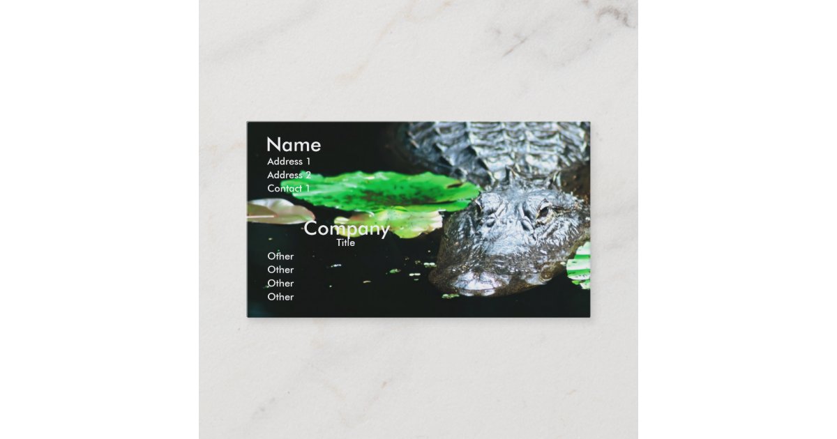 Gator Business Card Zazzle 2507