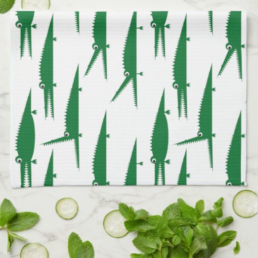 Gator Chomp Alligator Reptile Kitchen Towel Zazzle