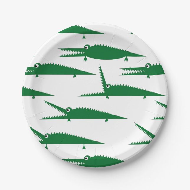 Gator Chomp | Alligator Reptile Paper Plates (Front)