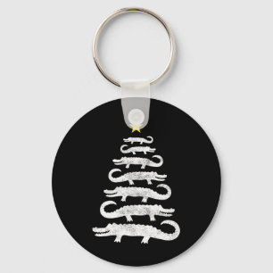 Gator Christmas Tree Wild Alligator Xmas Funny A Keychain
