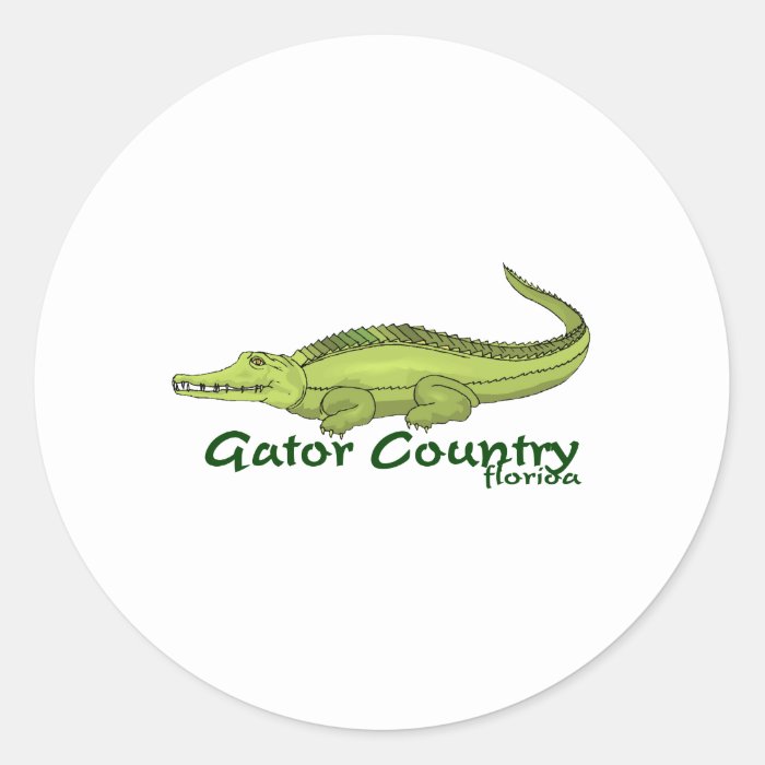 Gator Country Round Stickers