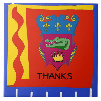 Gator, Dutch Delft Look, edit text Ceramic Tile