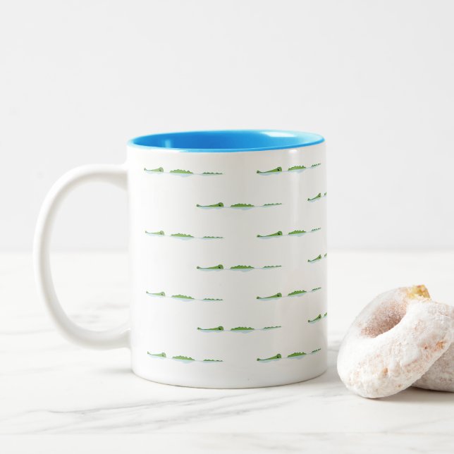 Gator Farm Two-Tone Coffee Mug (With Donut)