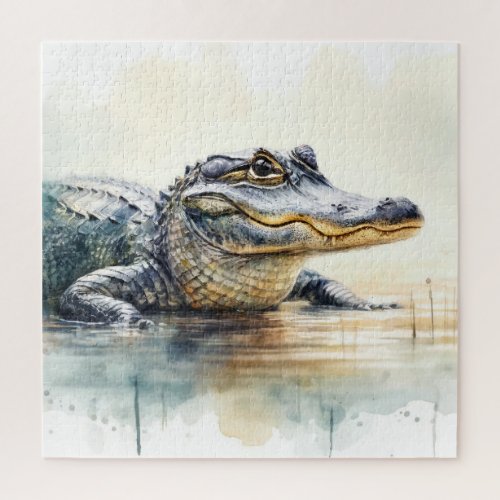 Gator Grandeur REF173 _ Watercolor Jigsaw Puzzle