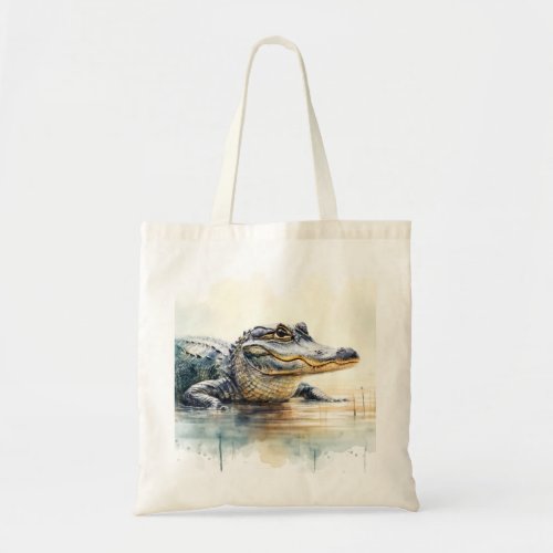 Gator Grandeur REF173 _ Watercolor Tote Bag