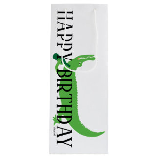 Gator Happy Birthday Wine Bottle Bag