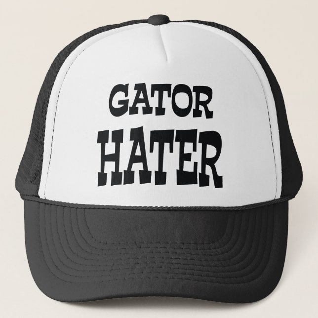 Gator Hater Black apparel design Trucker Hat (Front)