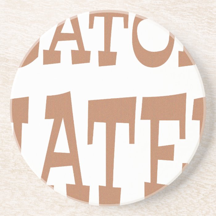 Gator Hater Bronze design Beverage Coasters