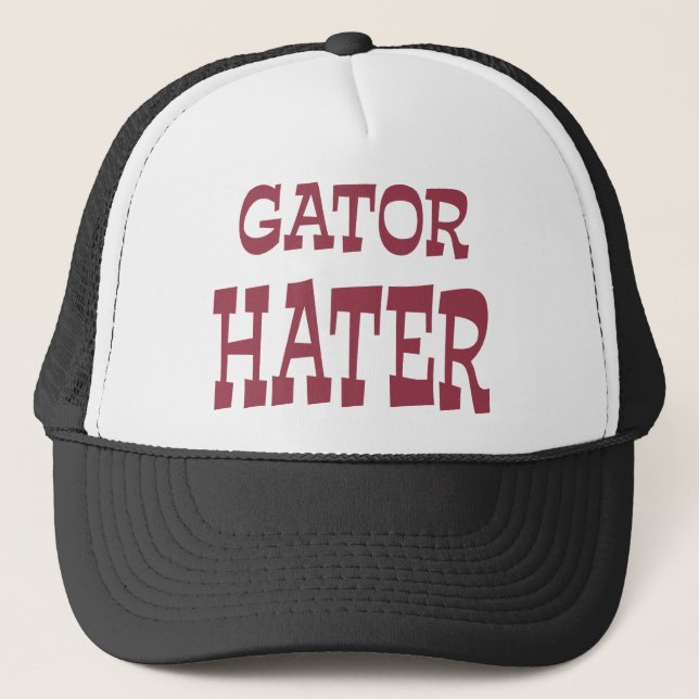 Gator Hater Maroon apparel design Trucker Hat (Front)