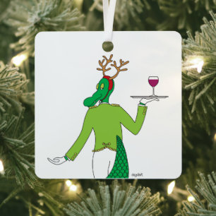 Gator Holiday Wine Ornament