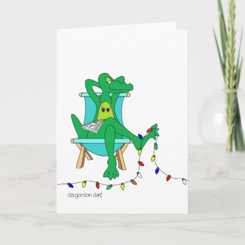 Gator in Paradise Holiday Card