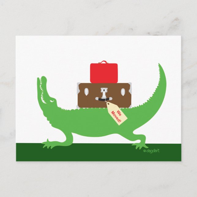 Gator on the Go Moving Postcard (Front)