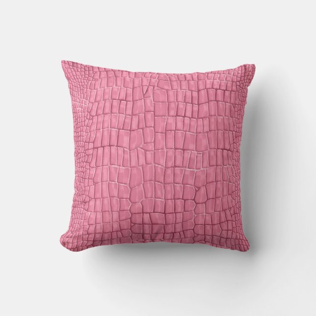 Gator Print Throw Pillow (Front)