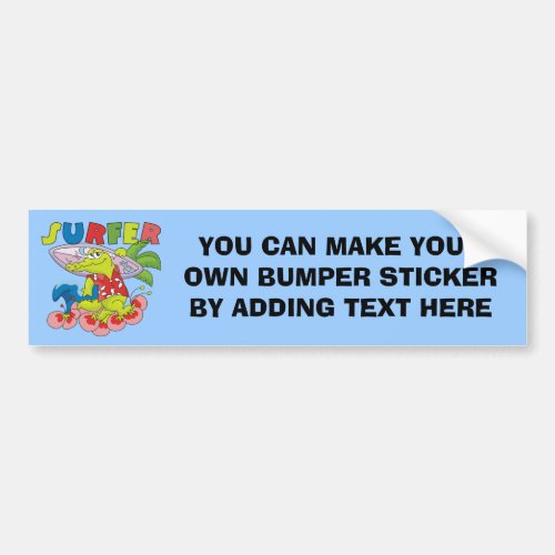 Gator Surfing T_shirts and Gifts Bumper Sticker